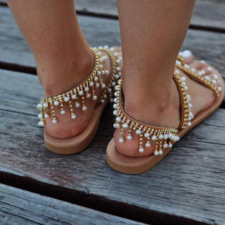 Roman Pearl Sandals - Glova