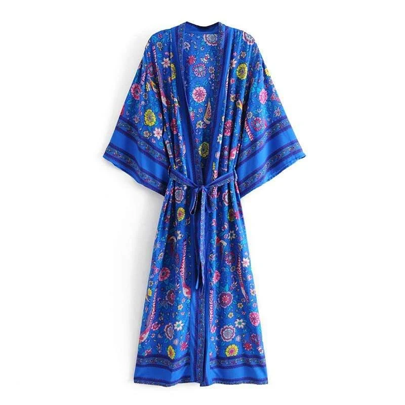 Romy Peacock Floral Kimono - Glova