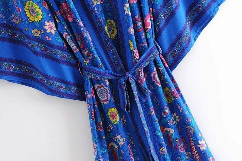 Romy Peacock Floral Kimono - Glova