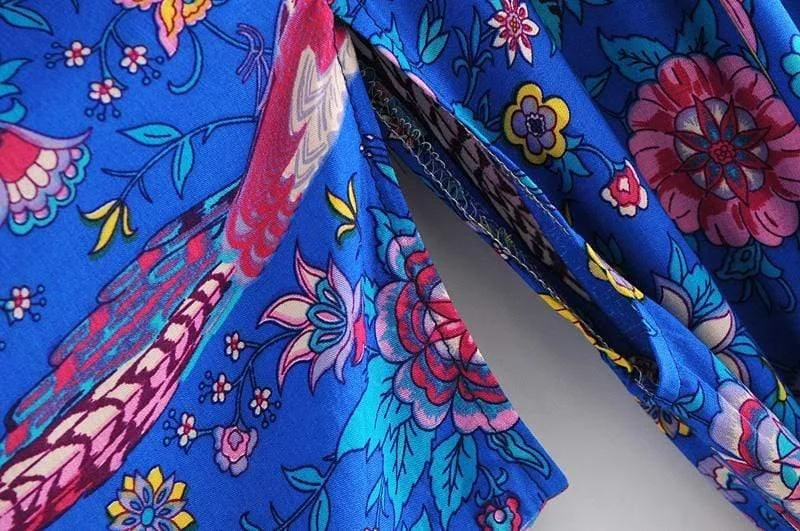 Romy Peacock Floral Kimono - Glova