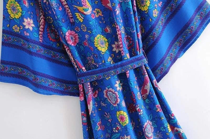 Romy Peacock Floral Kimono - Glova