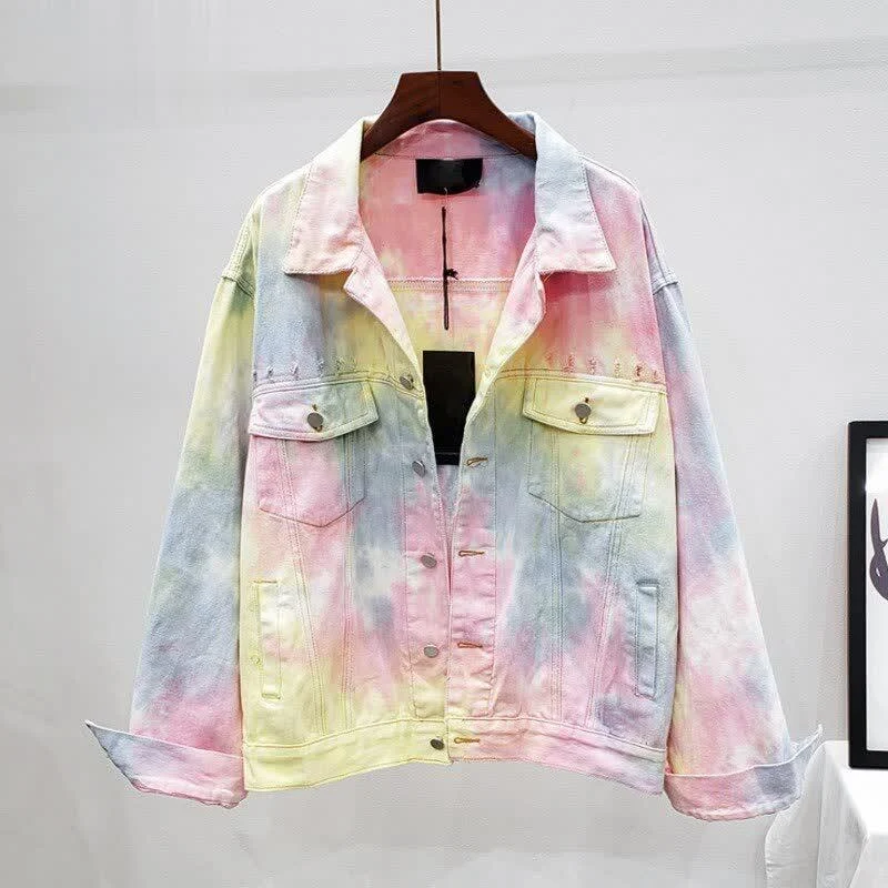 Rory Splash Tie-Dye Denim Jacket - Glova