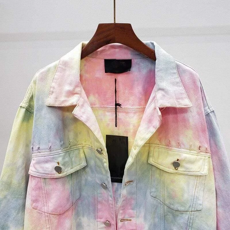 Rory Splash Tie-Dye Denim Jacket - Glova