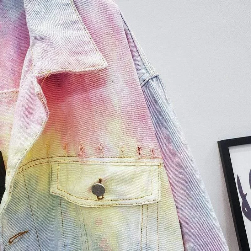 Rory Splash Tie-Dye Denim Jacket - Glova