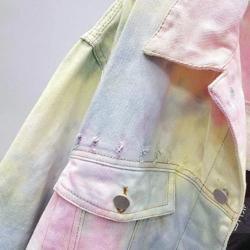 Rory Splash Tie-Dye Denim Jacket - Glova