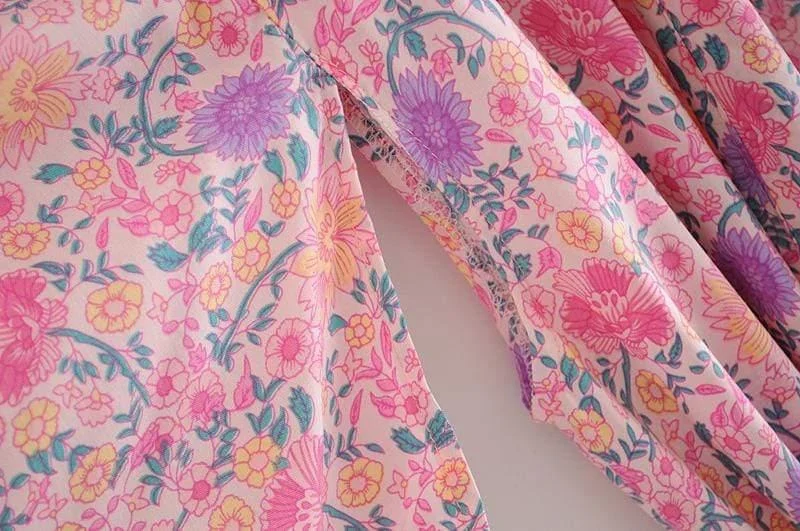 Rosalie Pink Floral Kimono - Glova