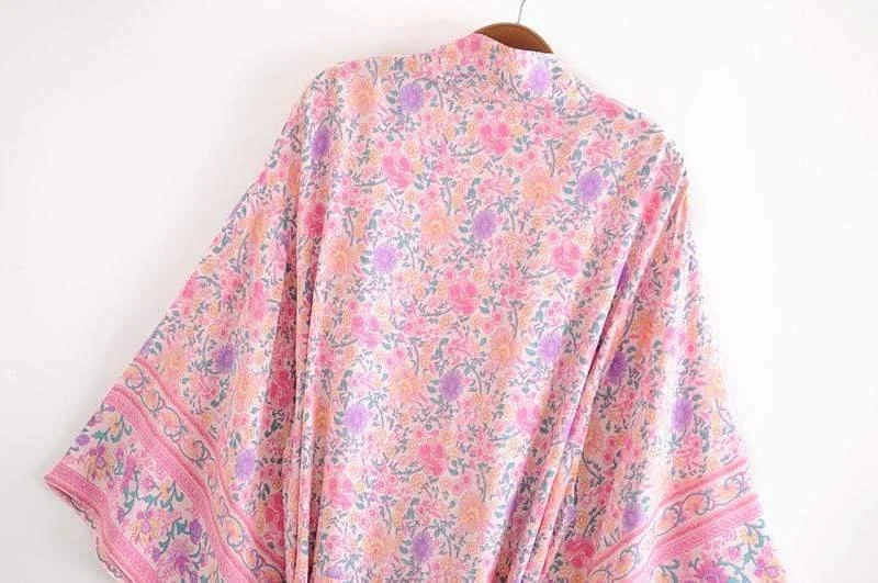 Rosalie Pink Floral Kimono - Glova