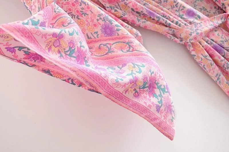 Rosalie Pink Floral Kimono - Glova