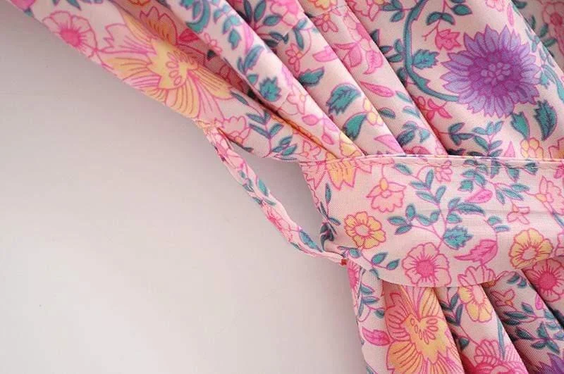 Rosalie Pink Floral Kimono - Glova