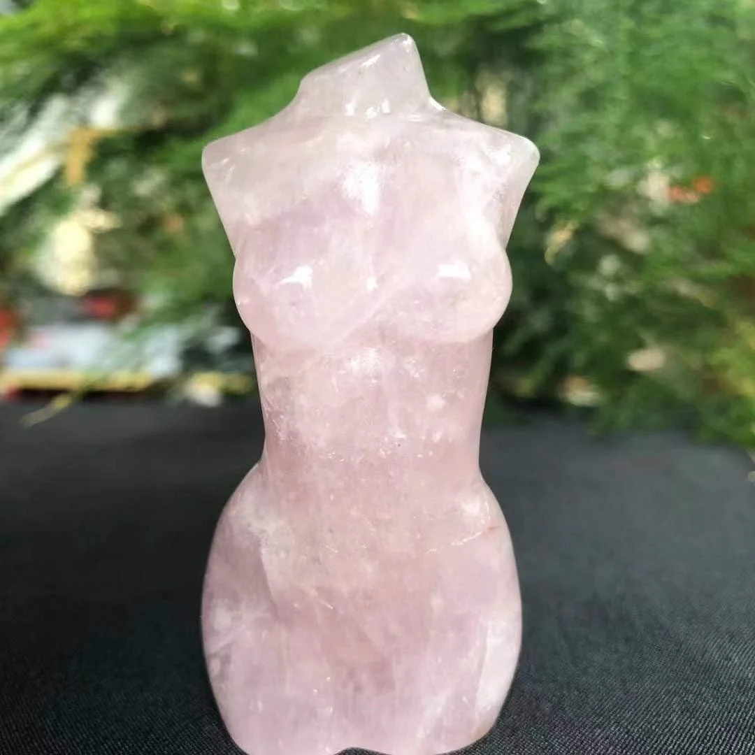 Rose Quartz Carved Crystal Goddess - Glova