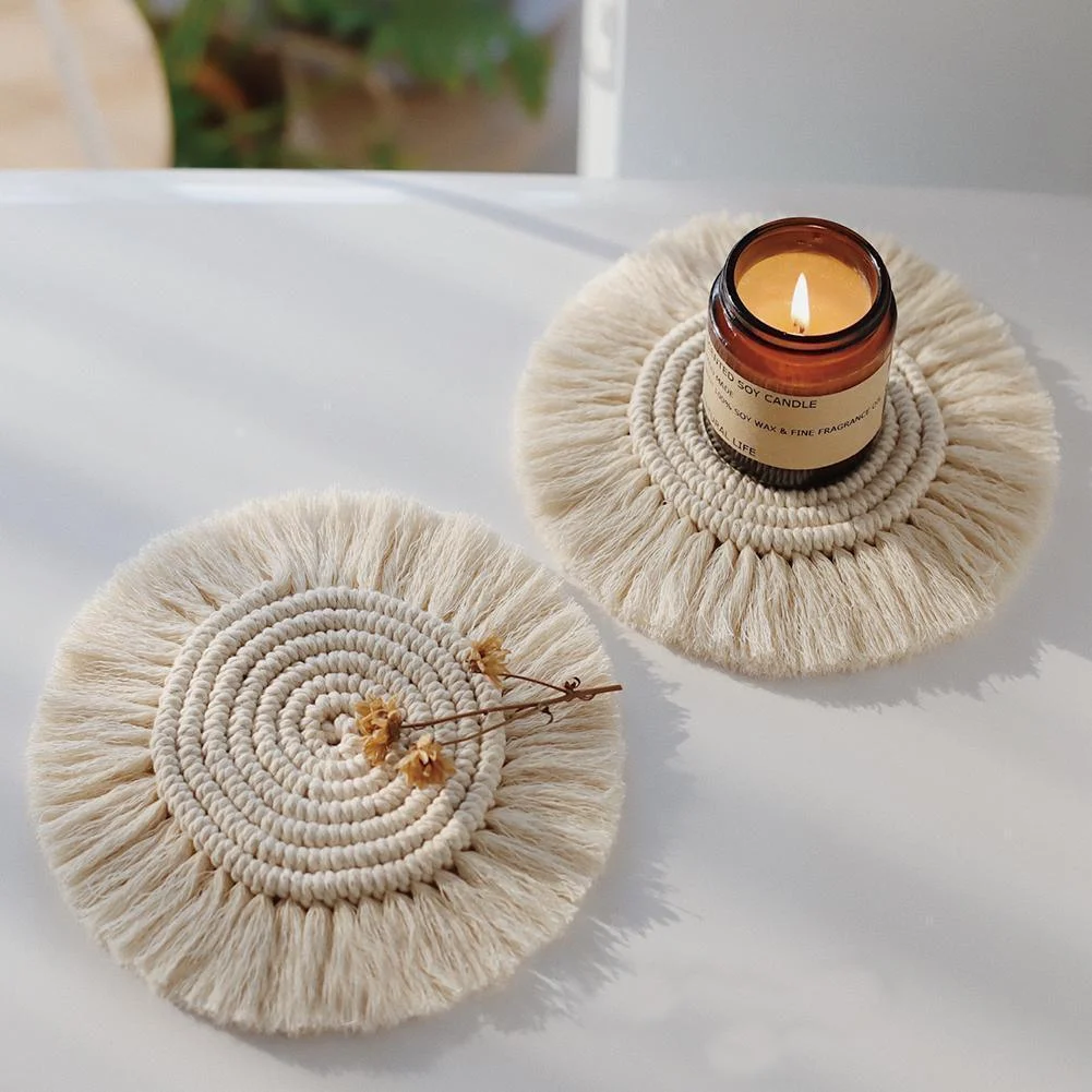 Round Macrame Coasters - Glova