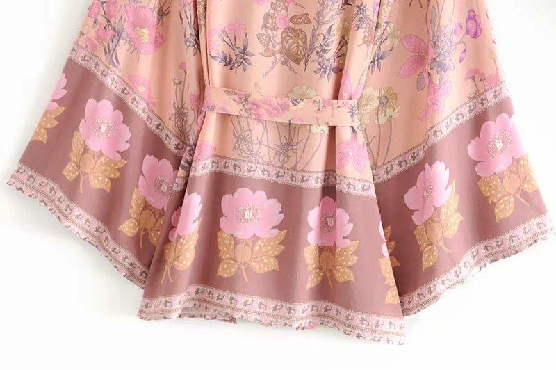 Roxanne Pink Kimono - Glova