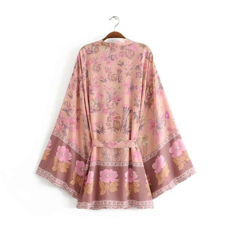 Roxanne Pink Kimono - Glova