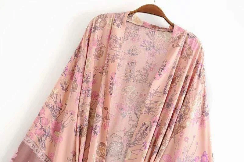 Roxanne Pink Kimono - Glova