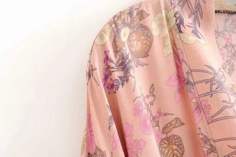 Roxanne Pink Kimono - Glova