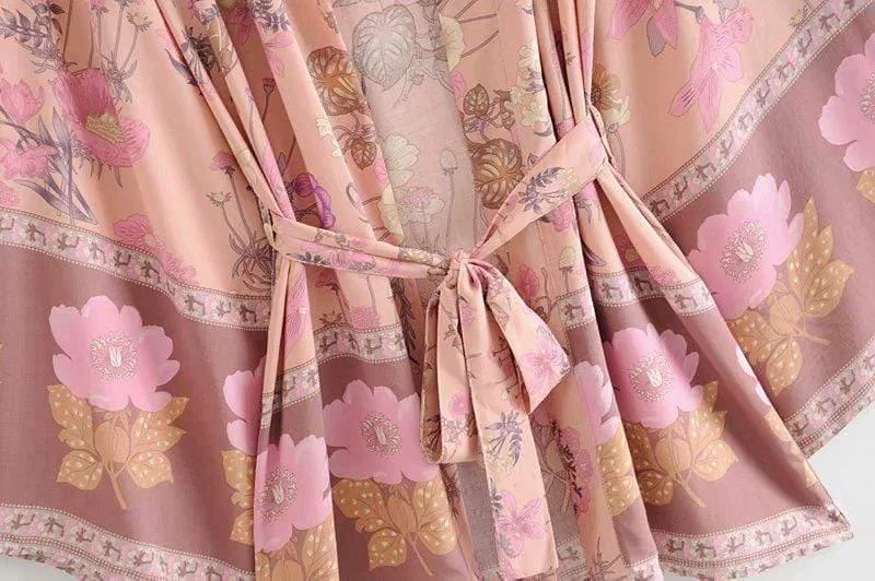 Roxanne Pink Kimono - Glova