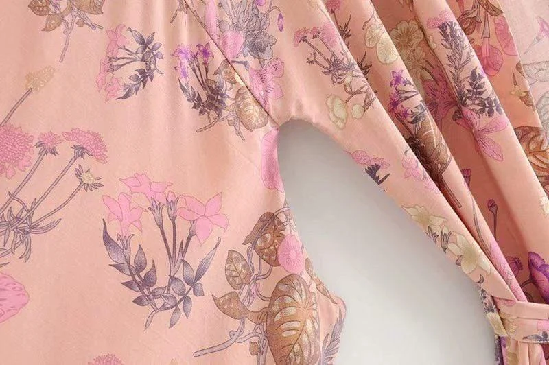 Roxanne Pink Kimono - Glova