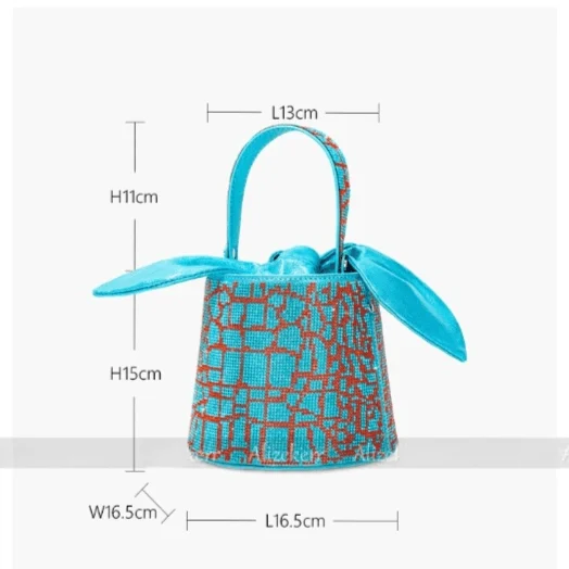 Rubie Colorful Sequin Bow Knot Barrel Totes - Glova