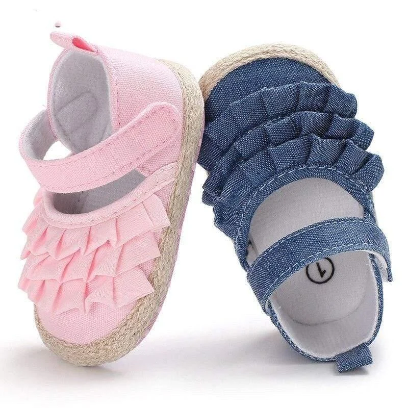 Ruffled Design Baby Girl Shoes - Glova