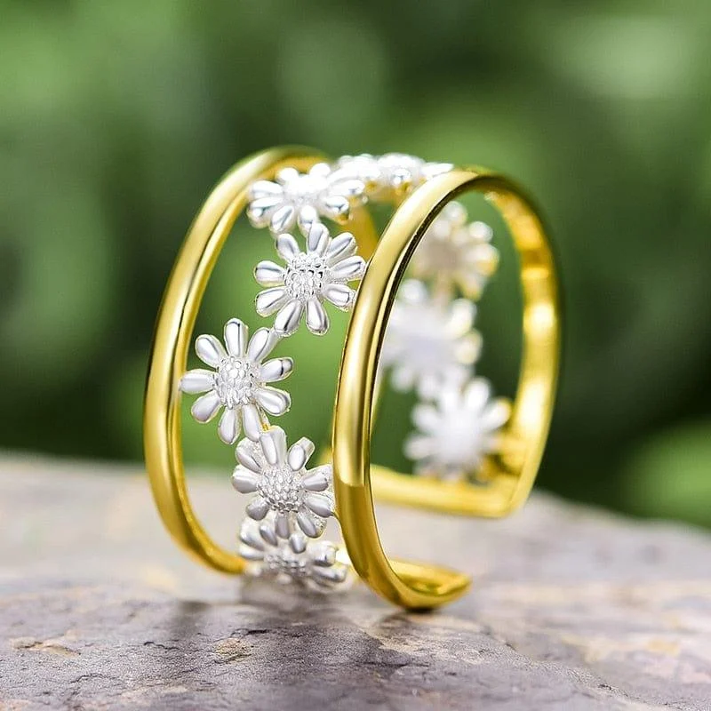 S925 Sterling Silver Daisy Ring - Glova