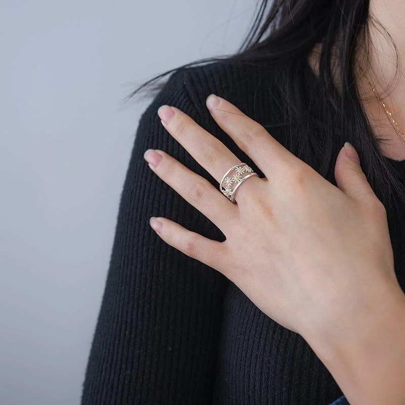 S925 Sterling Silver Daisy Ring - Glova