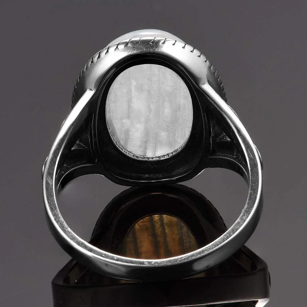 S925 Sterling Silver Moonstone Ring - Glova