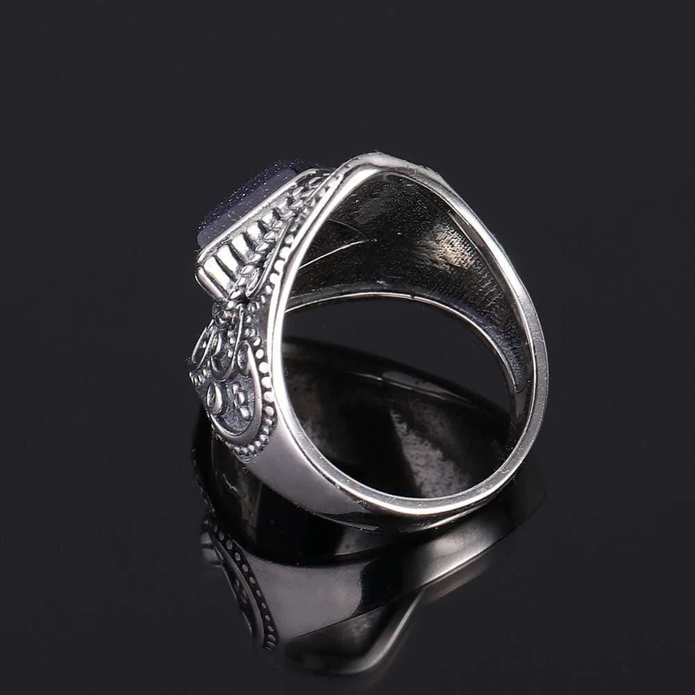 S925 Sterling Silver Natural Stone Ring - Glova