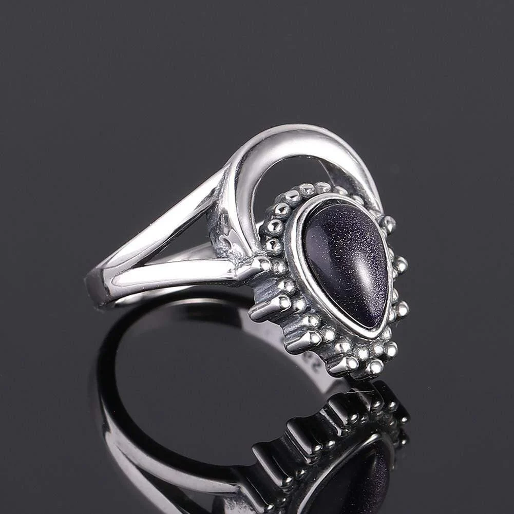 S925 Sterling Silver Water Drop Ring - Glova