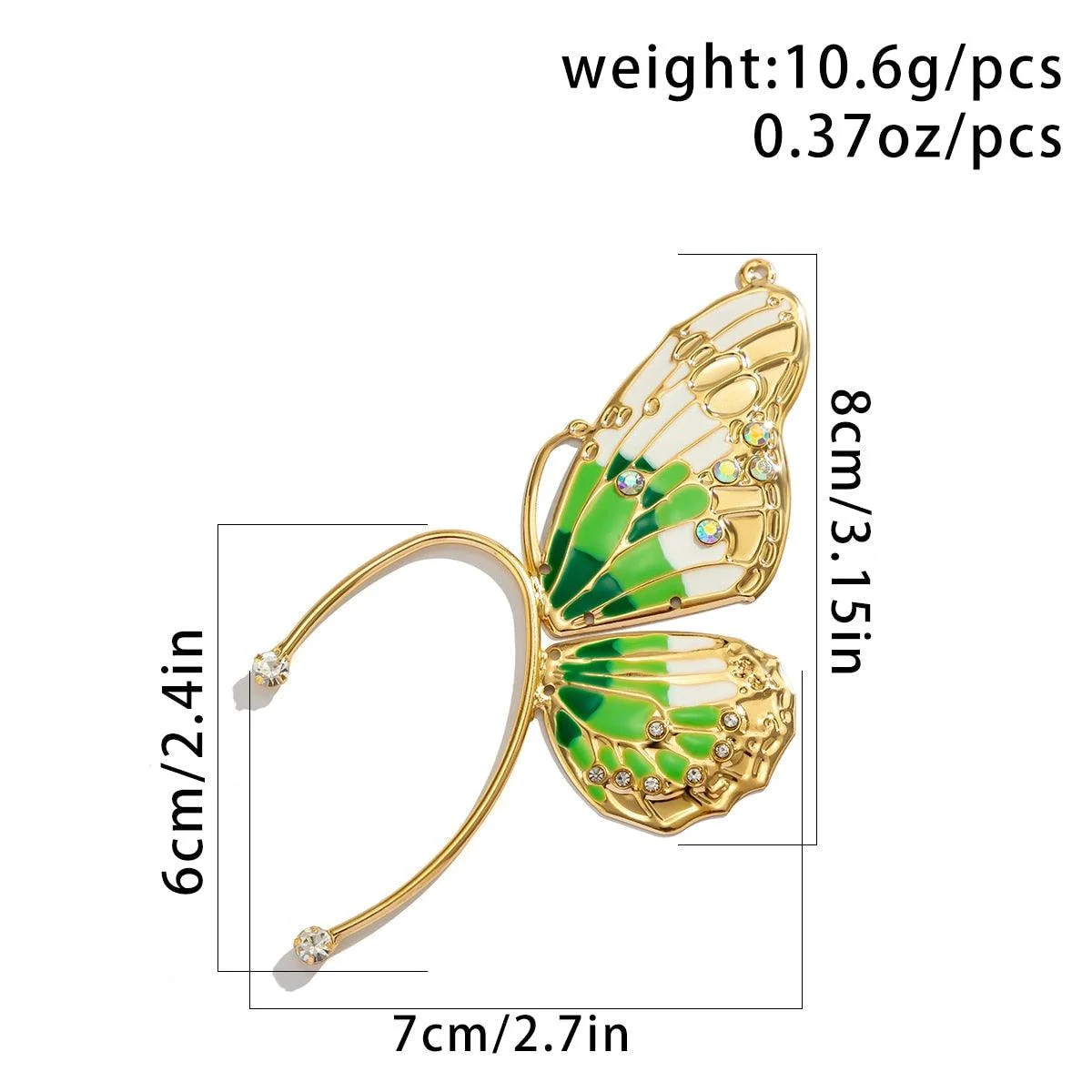 Sabrina Bufferfly Single Ear Cuff - 3 Colors - Glova