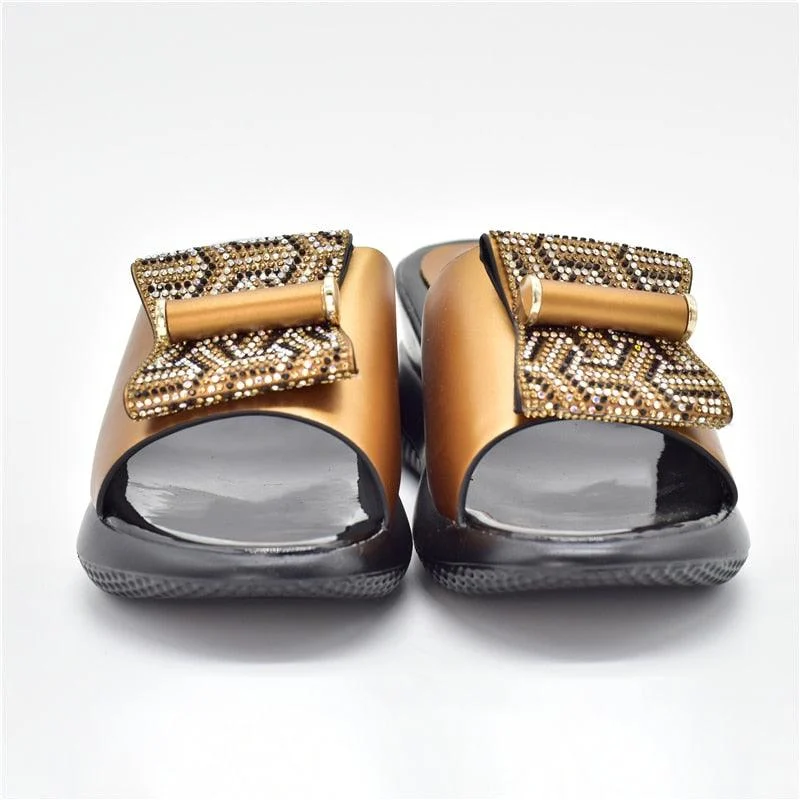 Sade Embellished Wedge Slippers - 5 Colors - Glova