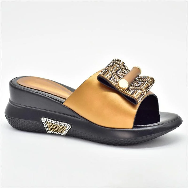 Sade Embellished Wedge Slippers - 5 Colors - Glova