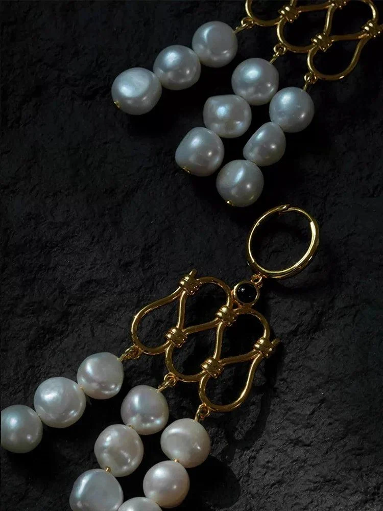 Samara Vintage Pearl Drop Earrings - Glova