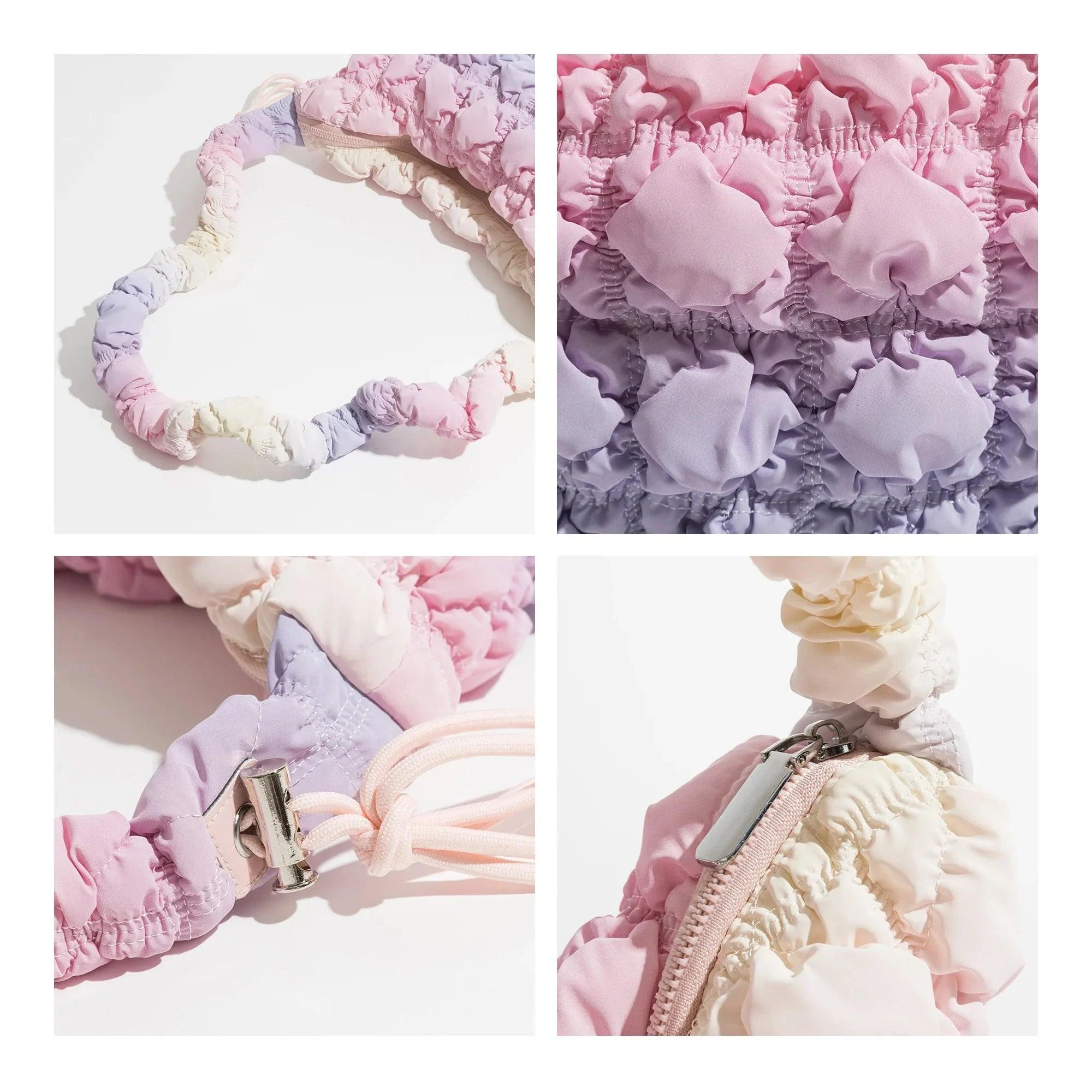 Sambria Pastel Ombre Quilted Waffle Bags - Glova