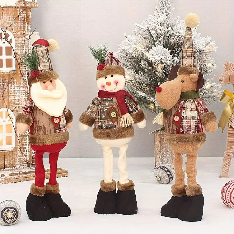 Santa, Snowman, and Reindeer Figurines - Glova