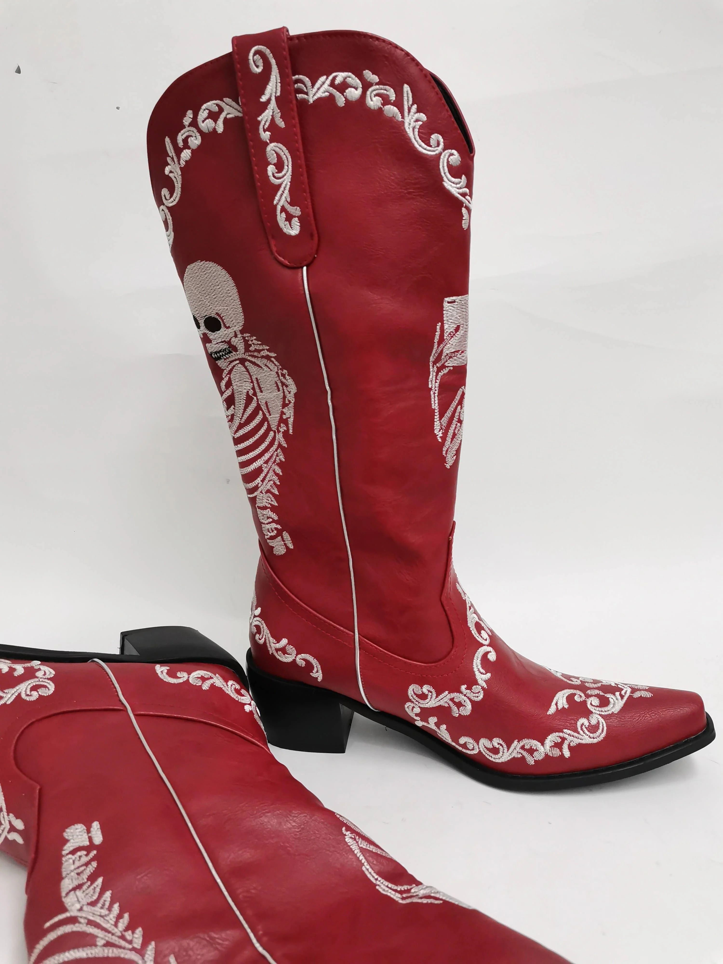 Savvanah Skull Western Cowgirl Boots - Glova