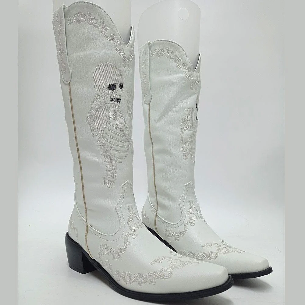 Savvanah Skull Western Cowgirl Boots - Glova