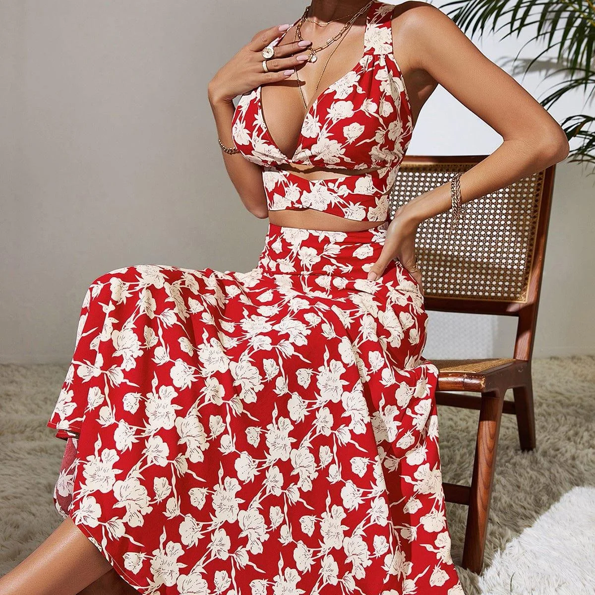 Scarlet High Waist Maxi Dress - Glova