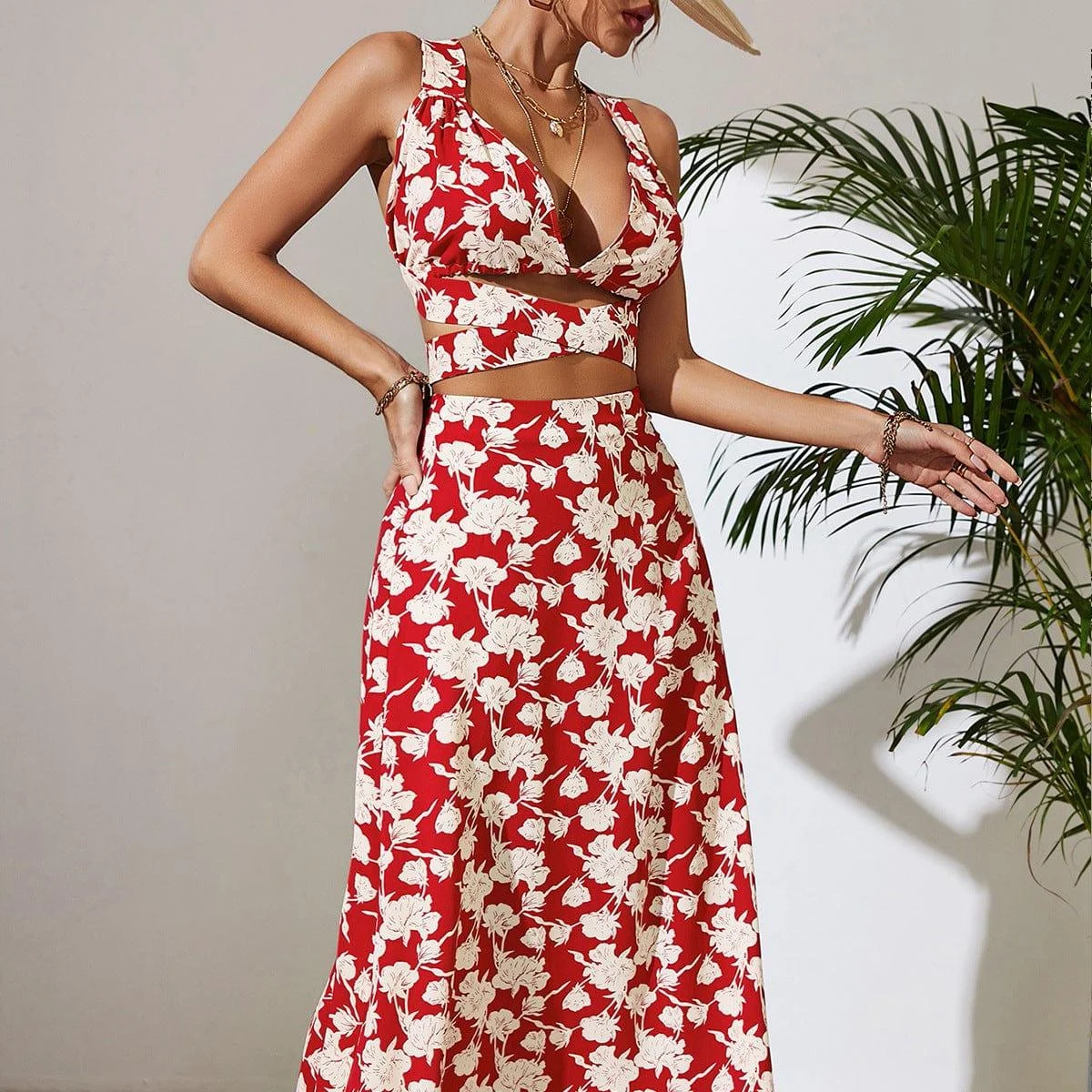 Scarlet High Waist Maxi Dress - Glova