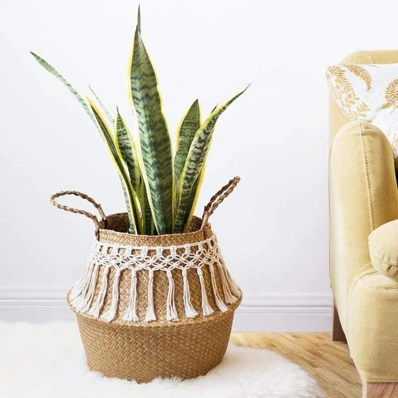 Seagrass Tassel Basket - Glova