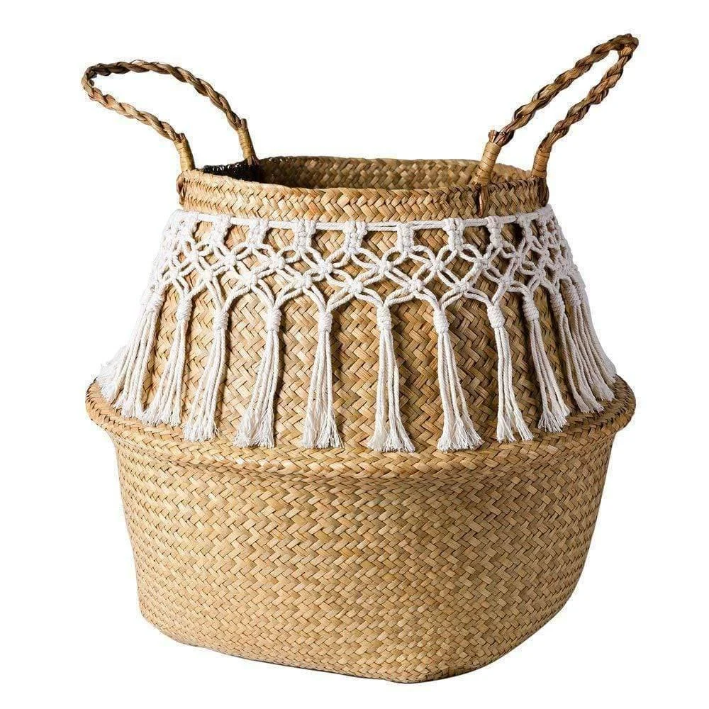 Seagrass Tassel Basket - Glova