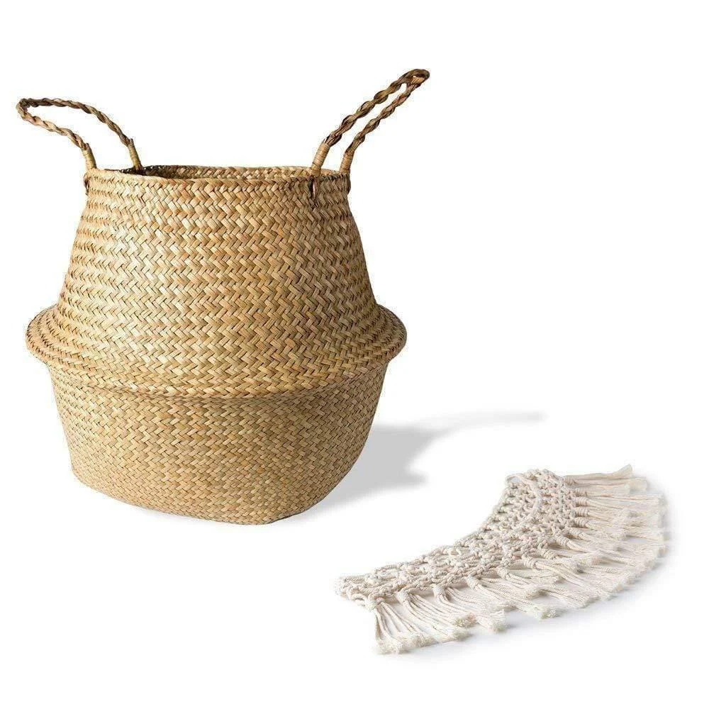 Seagrass Tassel Basket - Glova