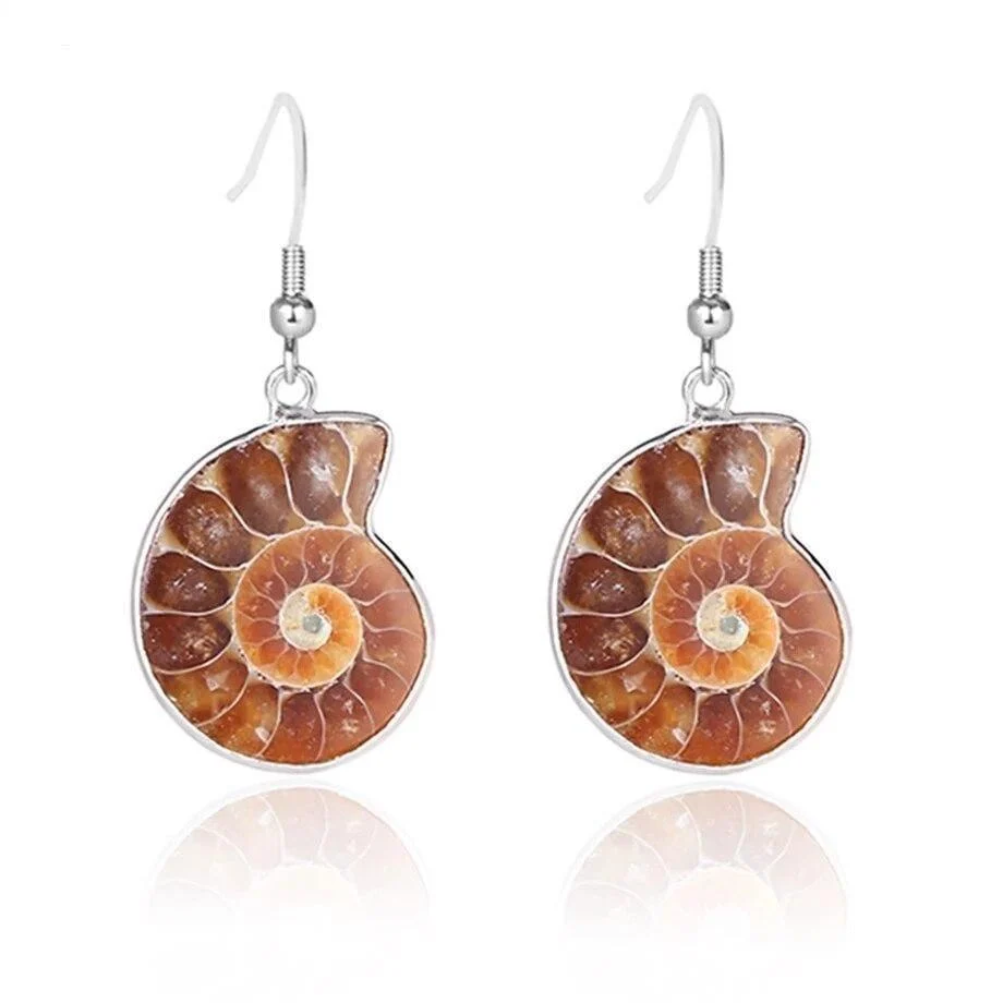 Seashell Fossils Drop Earrings - Glova