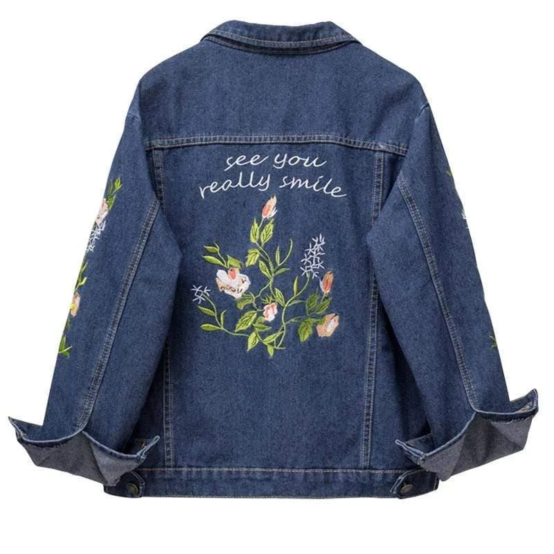 "See You Really Smile" Denim Jacket - Glova