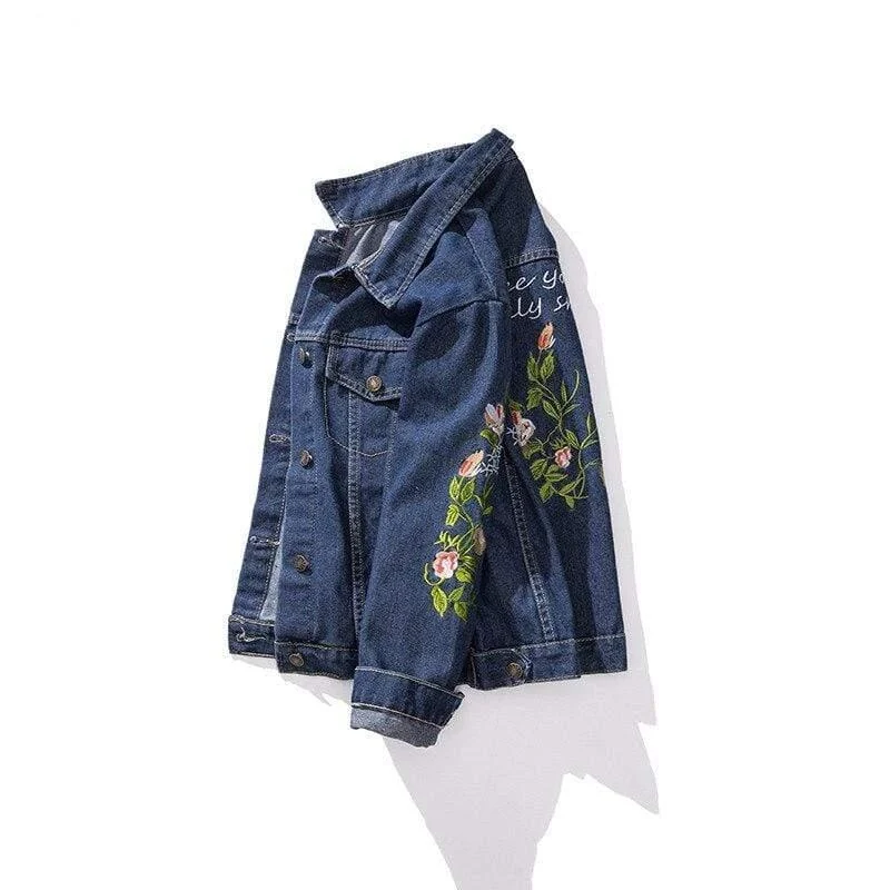 "See You Really Smile" Denim Jacket - Glova