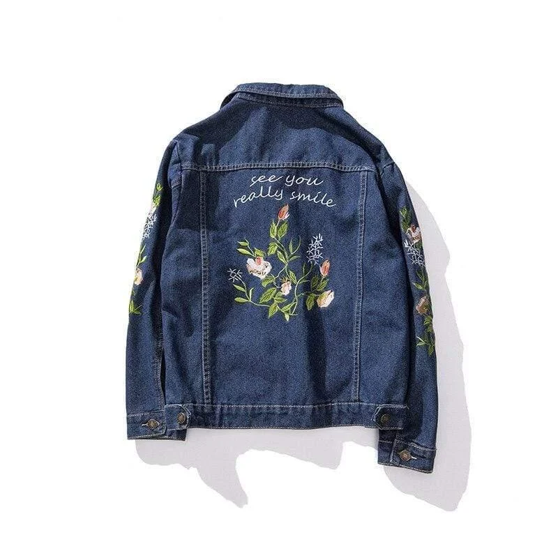 "See You Really Smile" Denim Jacket - Glova