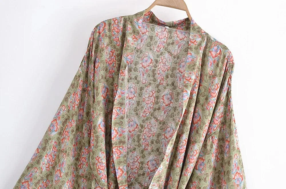 Selina Floral Kimono Robe - Glova