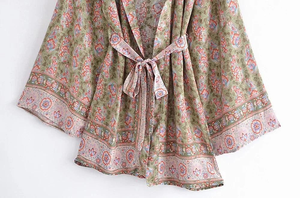 Selina Floral Kimono Robe - Glova