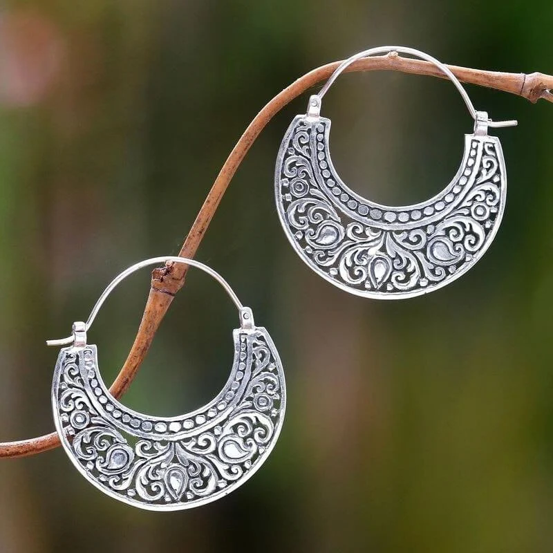 Semi Circle Boho Hoop Earrings - Glova