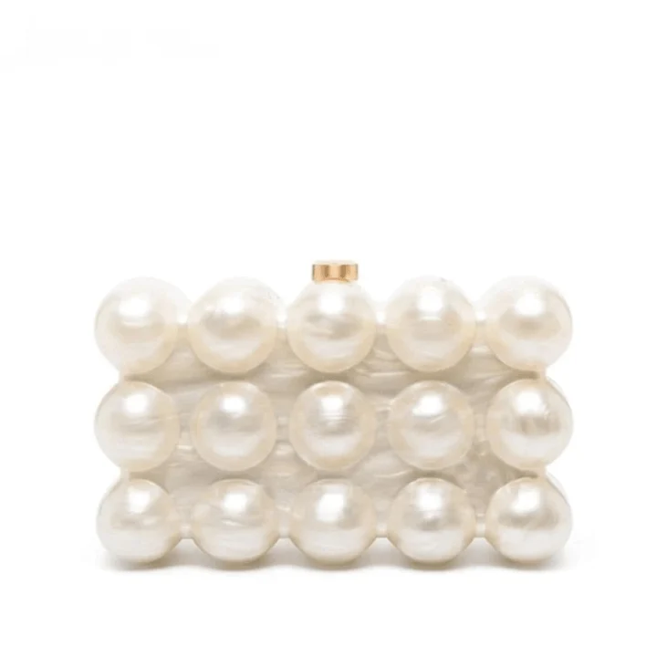 Seona Acrylic Pearly Bubble Evening Clutch Bag - Glova