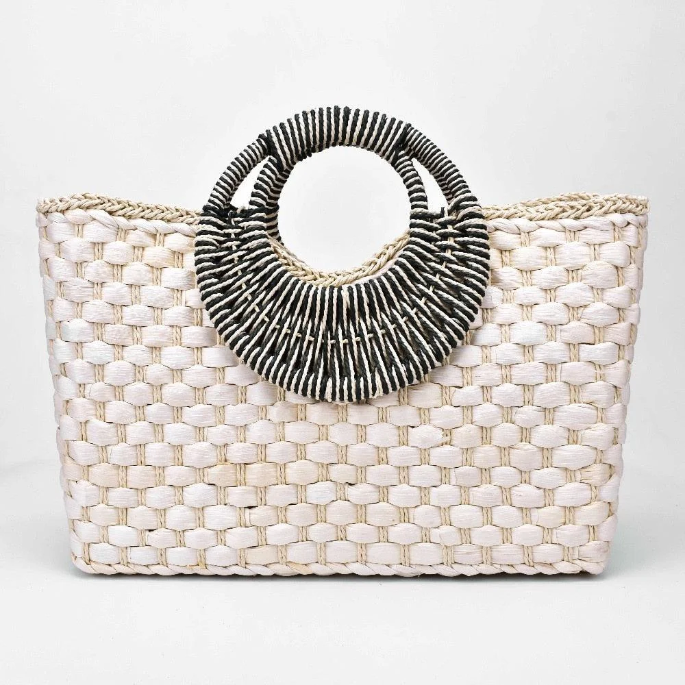 Setia Bali Straw Woven Tote - 3 Colors - Glova